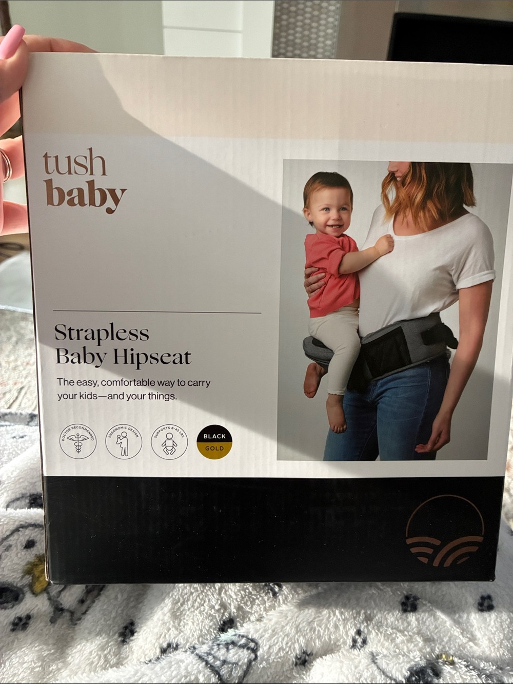 tush baby Strapless Baby Hipseat in Black